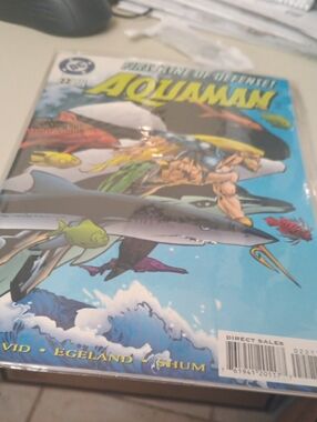 DC Comics Aquaman Comic Book Blue Cover In A Sleeved